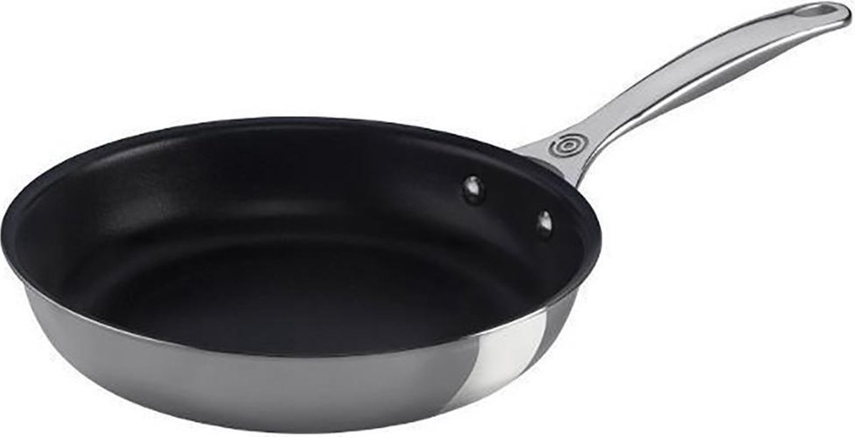 Le Creuset RVS PLUS Sauteerpan met anti-aanbaklaag 24cm