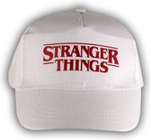 Witte Pet met Rood “ Stranger Things “ Logo