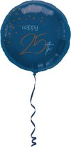 Folieballon Elegant True Blue 25 jaar 45 cm