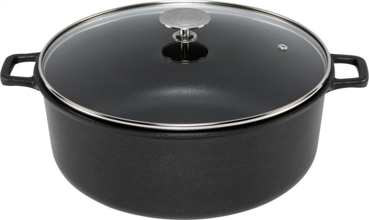 de Buyer choc extreme braadpan met glazen deksel 24 cm inductie