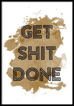 Poster Get Shit Done - 30x40 cm - Wc Poster - WALLLL