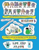 Printable Kindergarten Worksheets (Cut and paste Monster Factory - Volume 3)