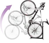 Fietsstandaard | Ruimtebesparend bij het opbergen van fietsen | Fiets rechtop stallen | In hoogte verstelbaar | Fietsbeugel