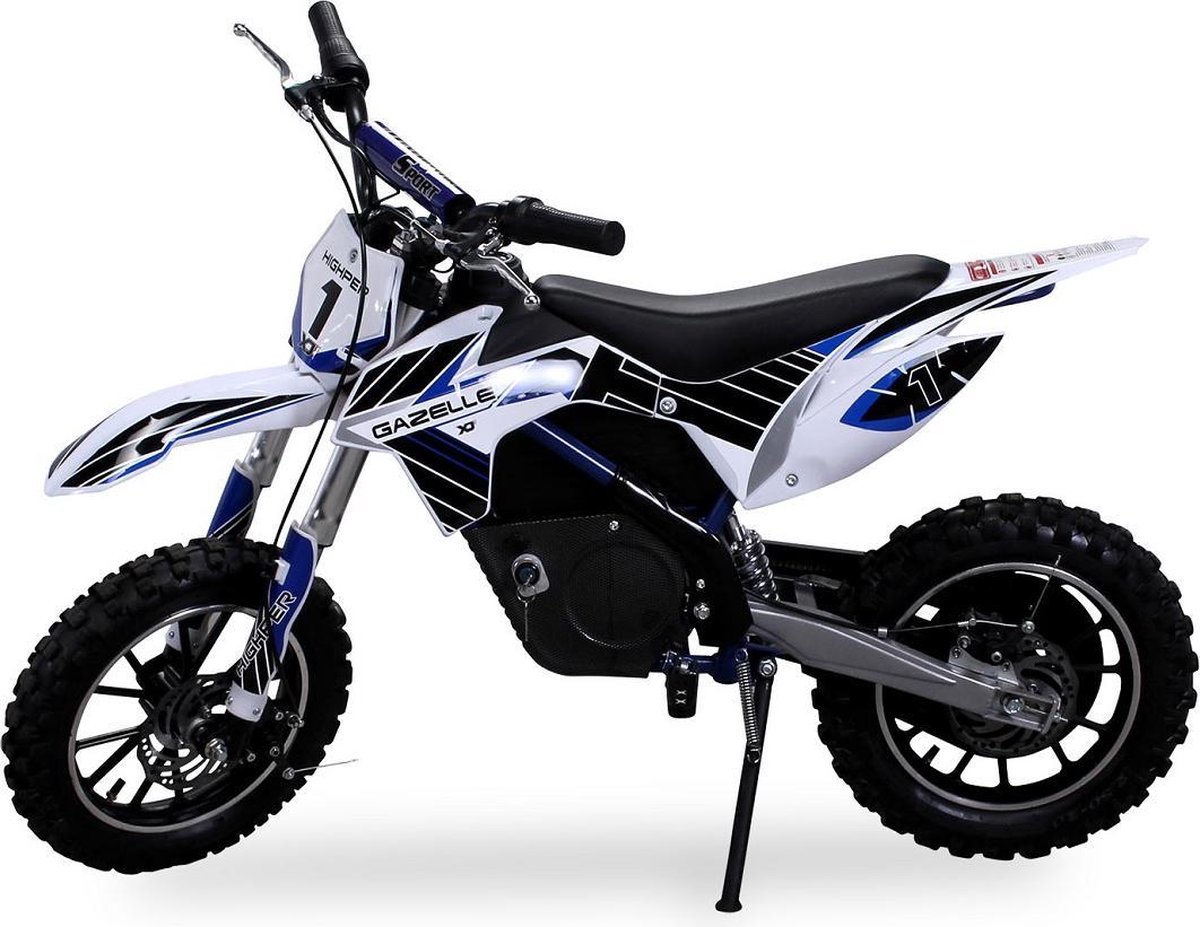 Mini Motorcross Gazelle 500W Blauw Elektrische Motorfiest voor Kinderen