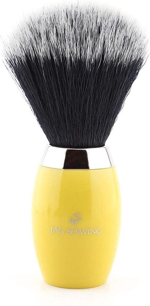 Goedkoopste Luxe gele zwarte synthetische herenscheerkwast voor baard en snor voor een perfecte scheerbeurt, perfect cadeau voor mannen (scheerkwast