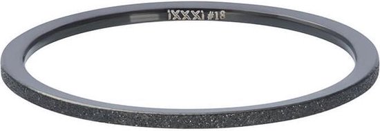 iXXXi JEWELRY - Vulring - Sandblasted Ring - Zwart - 1mm - Maat 20