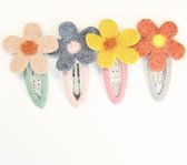 Bloem Ontwerp Haar Clip |Flower Hair Clips | 4 Kluer stukjes