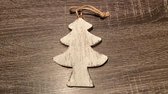 Woodart - Kerstboom - 11 x 8 x 1 cm