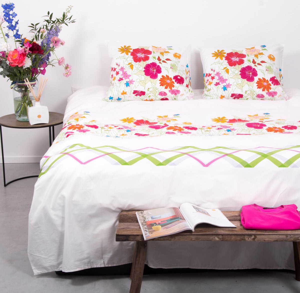 Dekbedovertrek katoensatijn Pastello 240x200/220 cm