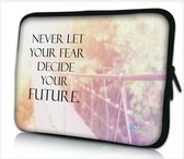Laptophoes 15,6 inch fear and future - Sleevy - laptop sleeve - laptopcover - Sleevy Collectie 250+ designs
