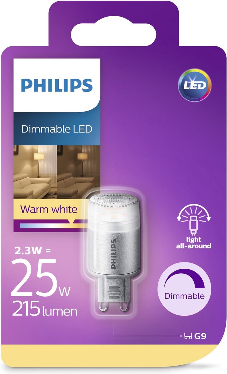 LED lamp G9 2,3W 215Lm capsule dimbaar | bol.com