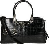 Daniele Donati  Handtas - Zwart- Croco print