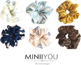 Dames en Meisjes Haar scrunchies Gebloemd - 6 stuks - Elastieken