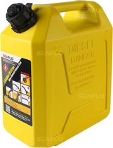 SeaFlo Jerrycan, Brandstofkan – inclusief Schenktuit – Diesel – Geel – 5 Liter