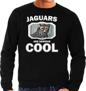 Dieren jaguars sweater zwart heren - jaguars are serious cool trui - cadeau sweater gevlekte jaguar/ jaguars liefhebber 2XL