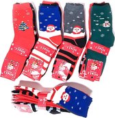 Kerstsokken dames sokken multipack 5 paar kerstcadeau warme sokken voor kerst maat 35-38