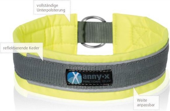 Anny X halsband halfcheck protect fluor geel grijs reflecterend maat 2 |  bol.com