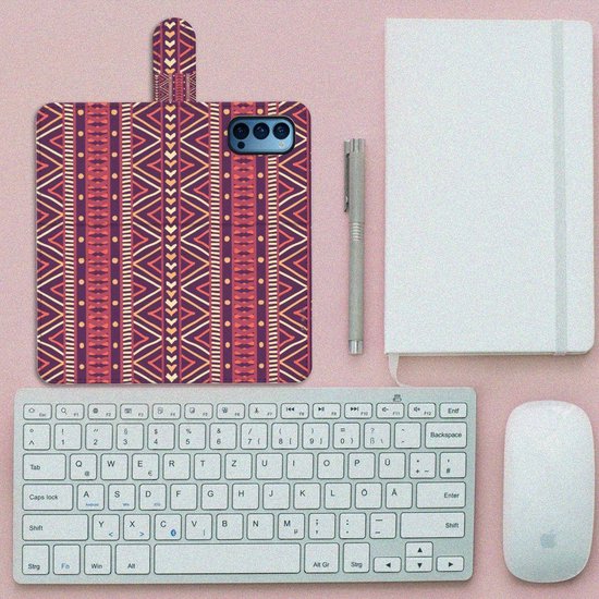 Coque OPPO Reno 4 Pro 5G Portefeuille Livre Aztec Violet