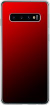 Samsung Galaxy S10 - Smart cover - Zwart Rood - Transparante zijkanten