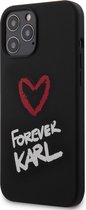 Zwart hoesje van Karl Lagerfeld - Backcover - iPhone 12 Pro Max - Forever Karl