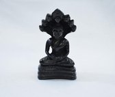 Kleine Thaise Boeddha: 13 x 7 x 2 cm, zwart speksteen