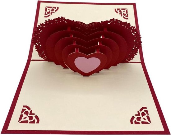 popup kaarten - Liefdeskaart - Valentijnskaart - pop-up kaart
