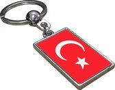 Turkije Vlag - Sleutelhanger - Cadeau - Verjaardag - Kerst - Kado - Valentijn