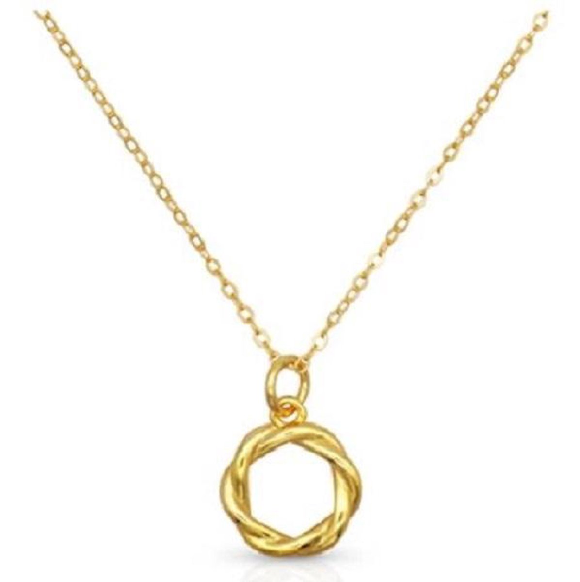 Schitterende 18K Gold Plated Halsketting met Hanger Krans
