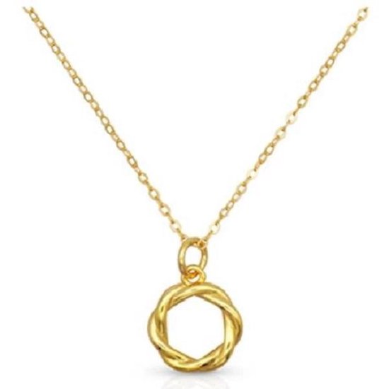 Schitterende 18K Gold Plated Halsketting met Hanger Krans