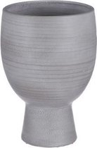 Mica Decorations - Marlou pot op voet - lichtgrijs - h30xd24cm