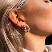 Jobo By JET - Star & Moon Earring Silver - Zilverkleurige oorbellen