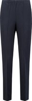 Coraille dames broek, Anke met elastische tailleband, marine, maat 50 (maten 36 t/m 52) stretch, fijne kwaliteit, zonder rits, steekzakken