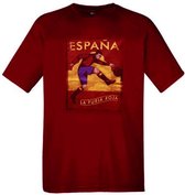 retro T-shirt Spanje voetbal 'La furia Roja' maat XL