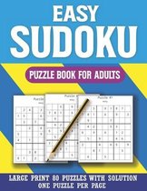 Easy Sudoku Puzzle Book For Adults