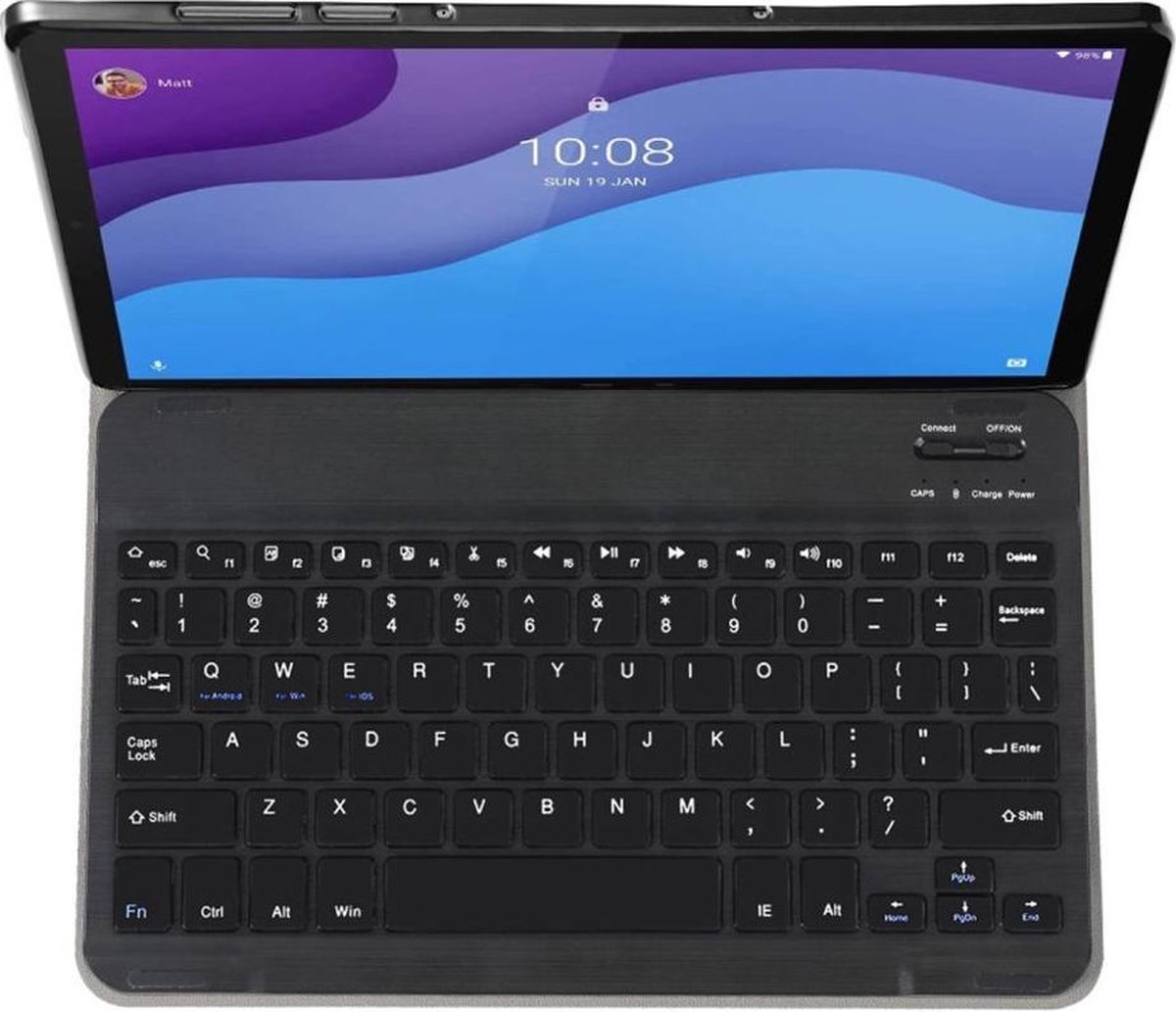 Shop4 Lenovo Tab M10 HD (2nd gen) Toetsenbord Hoes Bluetooth Keyboard Cover Zwart