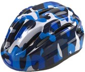 Pro-Care Fietshelm Mountainbike helm, Met LED achterlicht, Verstelbare kinderhelm, 52-56 cm, Bluestripe-Hammer , 3 tot 12 jaar,