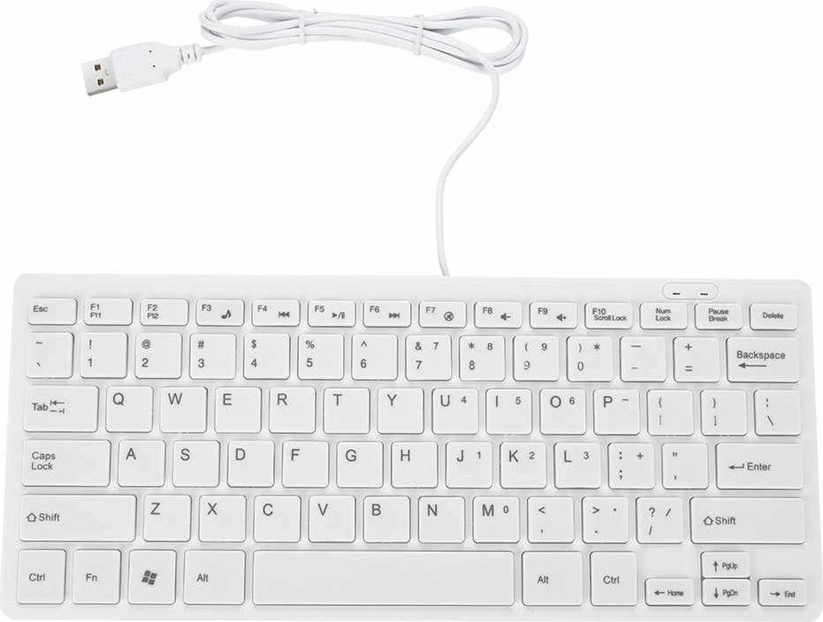 Industrieel Idioot huilen USB Bedraad K1000 Toetsenbord Mini Keyboard Universele Computer PC  Toetsenborden - Wit | bol.com