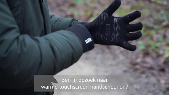 Gants pour écran tactile Ben Touch Screen noirs unis à poignets