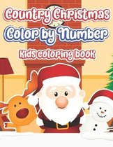 Country Christmas Color by Number Kids Coloring Book