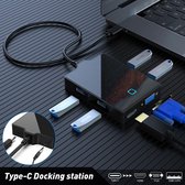 TheDockingshop.com ® | Dockingstation | Multiport | Smart Desktop | Charging | Laptop 4K HDMI | Hub USB-C | 8-in-1 | Samsung | HP | Dell | TV | Tablet | Dockingstation USB C voor Laptop en PC
