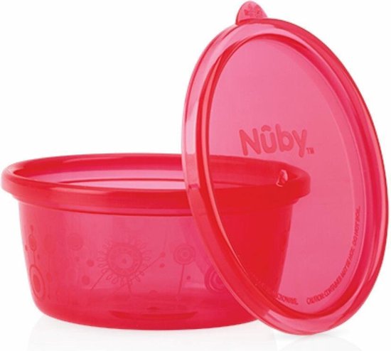 NUBY Pots de Conservation Colorés - 300 ml - Lot de 6