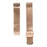KRAEK Rosé Goud Mesh - horlogebandje met quick release - 16 mm bandje - Easy click