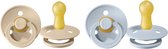 BIBS Fopspeen - Set van 2 - Vanilla en Baby Blue - Maat 0-6 Maanden