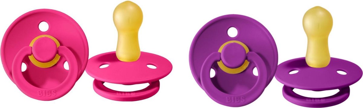 Goedkoopste BIBS Fobspeen - Set van 2 - Raspberry en Orchidee - 0-6 Maanden - Maat 1