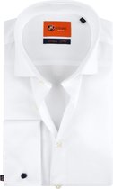 Suitable Overhemd White Twill Dubbelmanchet - maat 43