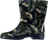 Xq Footwear Regenlaarzen Jungle Dames Rubber Zwart/groen Mt 37