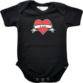 Zwarte romper met "Dad" - maat 74/80 - vaderdag, cadeautje, kraamcadeau, grappig, geschenk, baby, tekst, bodieke