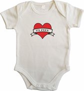 Witte romper met "My moms" - maat 62/68 - moederdag, zwanger, cadeautje, kraamcadeau, grappig, geschenk, baby, tekst, bodieke
