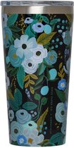 Corkcicle Tumbler 475ml 16oz - Rifle Paper - Garden Party Blue Roestvrijstaal -