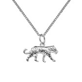 Lauren Sterk Amsterdam ketting panter - 925 gerhodineerd zilver - coating